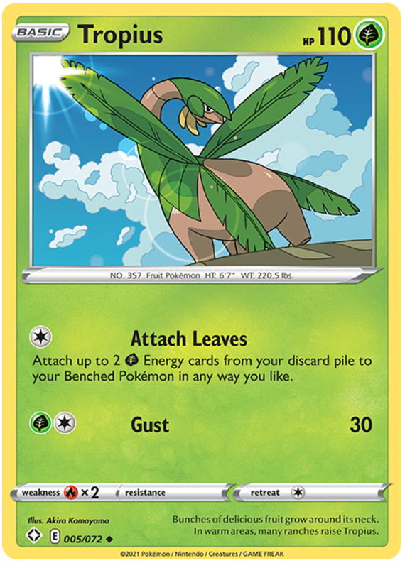 Sword and Shield Shining Fates 005 Tropius