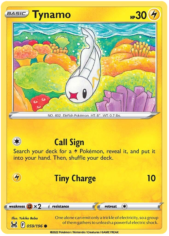 Sword and Shield Lost Origin 059 Tynamo