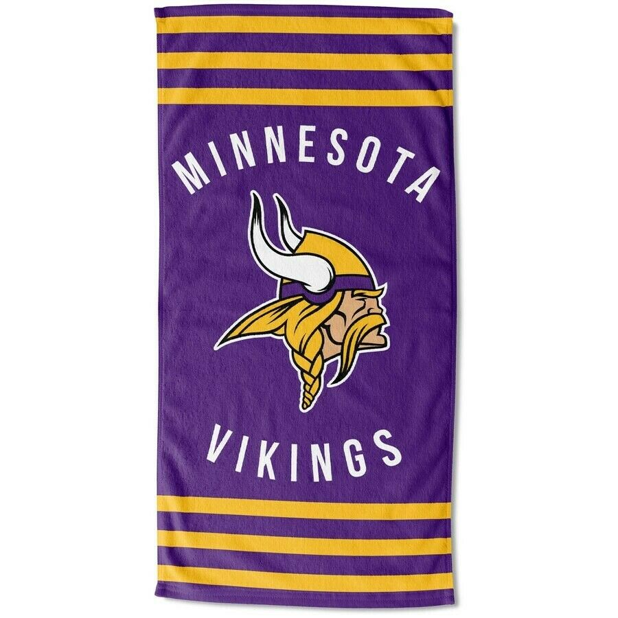 Minnesota Vikings Stripes Beach Towel 30"x60"