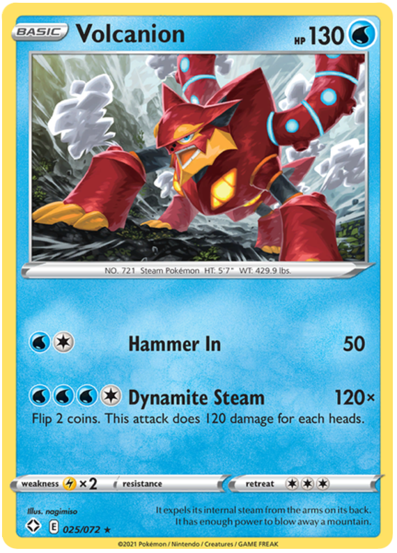 Sword and Shield Shining Fates 025 Volcanion