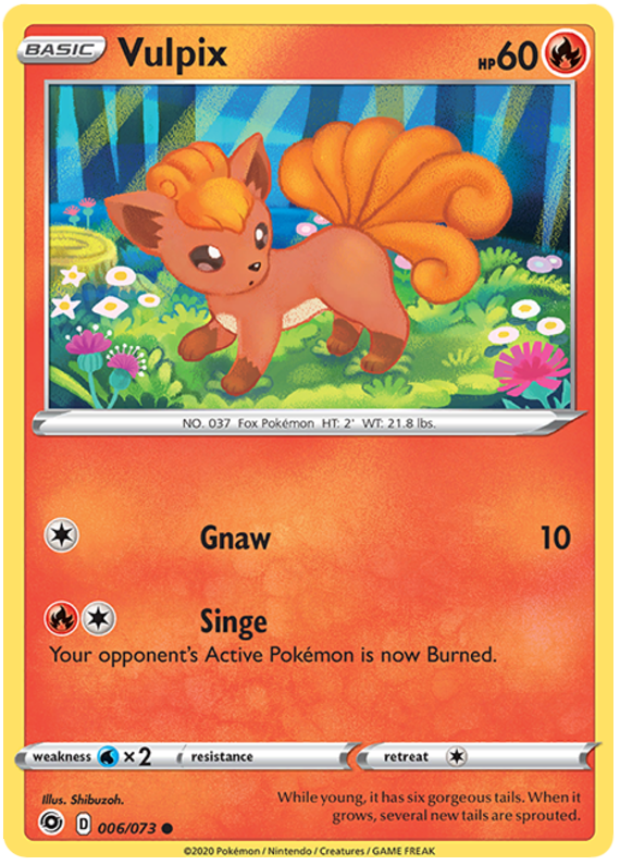 Sword and Shield Champion's Path 06 Vulpix