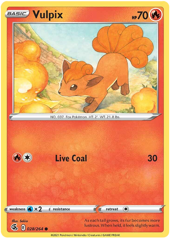 Sword and Shield Fusion Strike 028 Vulpix
