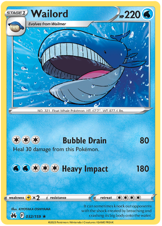Sword and Shield Crown Zenith #32 Wailord