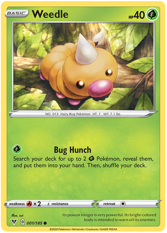 Sword and Shield Vivid Voltage 001 Weedle