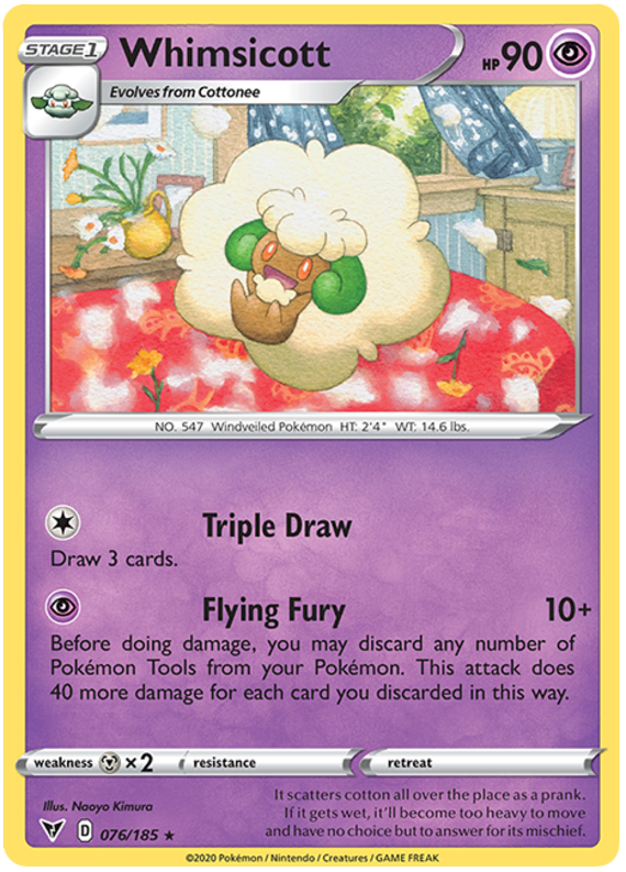 Sword and Shield Vivid Voltage 076 Whimsicott