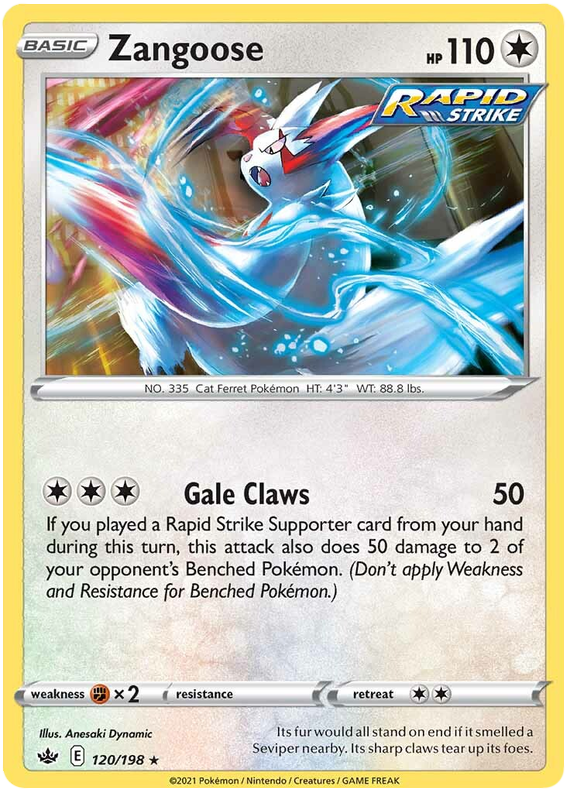 Sword and Shield Chilling Reign 120 Zangoose