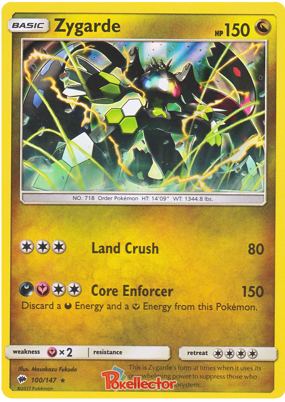 Sun and Moon Burning Shadows 100 Zygarde
