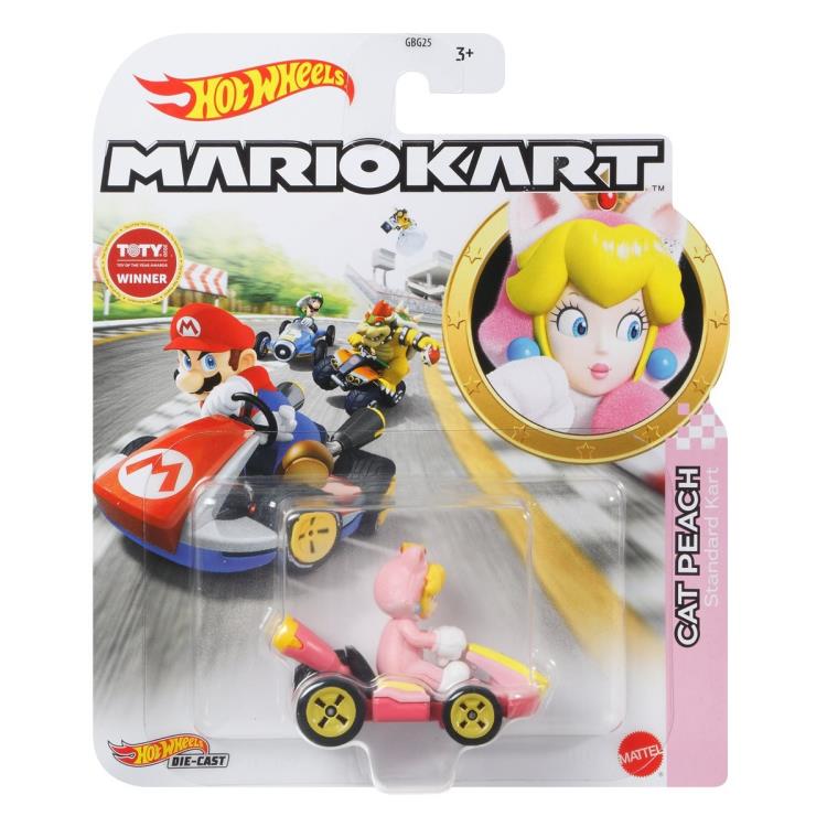 Hot Wheels Mario Kart Cat Peach Standard Kart