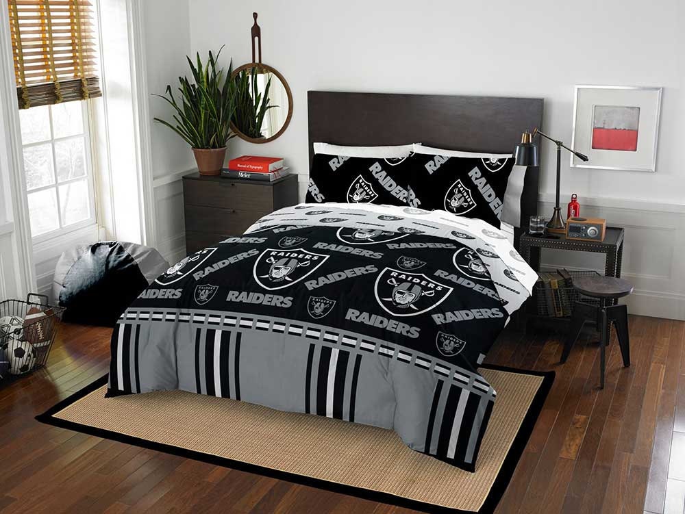 Las Vegas Raiders Bed in Bag Comforter Set Size Twins