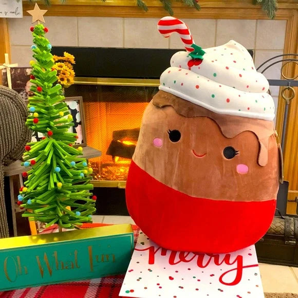 Squishmallows Sivi the Peppermint Hot Chocolate 14" New 2022 Christmas Collection Stuffed Plush - walk-of-famesports