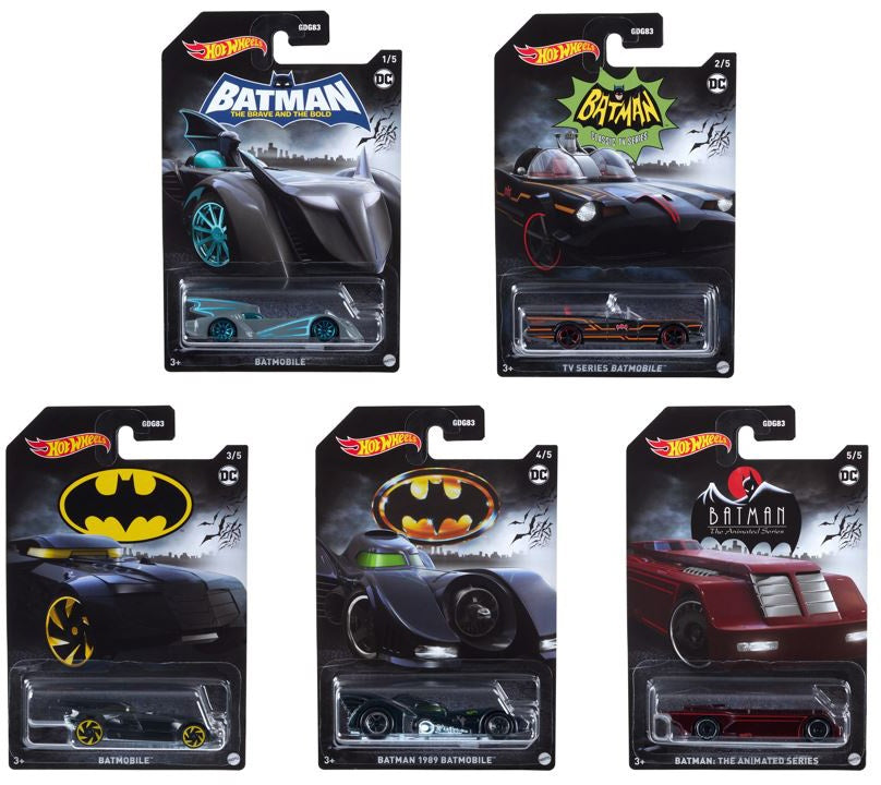 Hot Wheels Entertainment Theme Assortment-Batman set of 5 Piece (GDG83-986R)