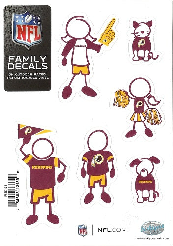 Washington Commanders Family Decal - Small - walk-of-famesports