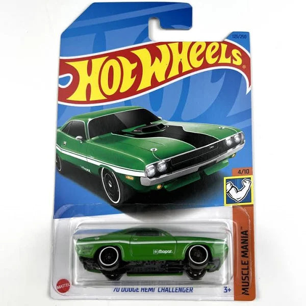 Hot Wheels '70 Dodge Hemi Challenger Muscle Mania 4/10 123/250 - walk-of-famesports