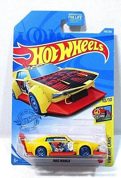 Hot Wheels Mad Manga, Hw Art Cars 10/10 (Yellow) 159/250