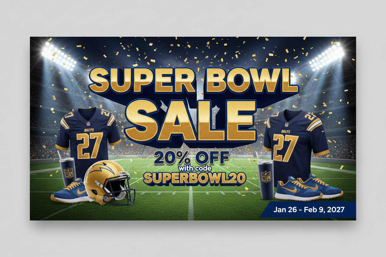 Super Bowl Sale Banner