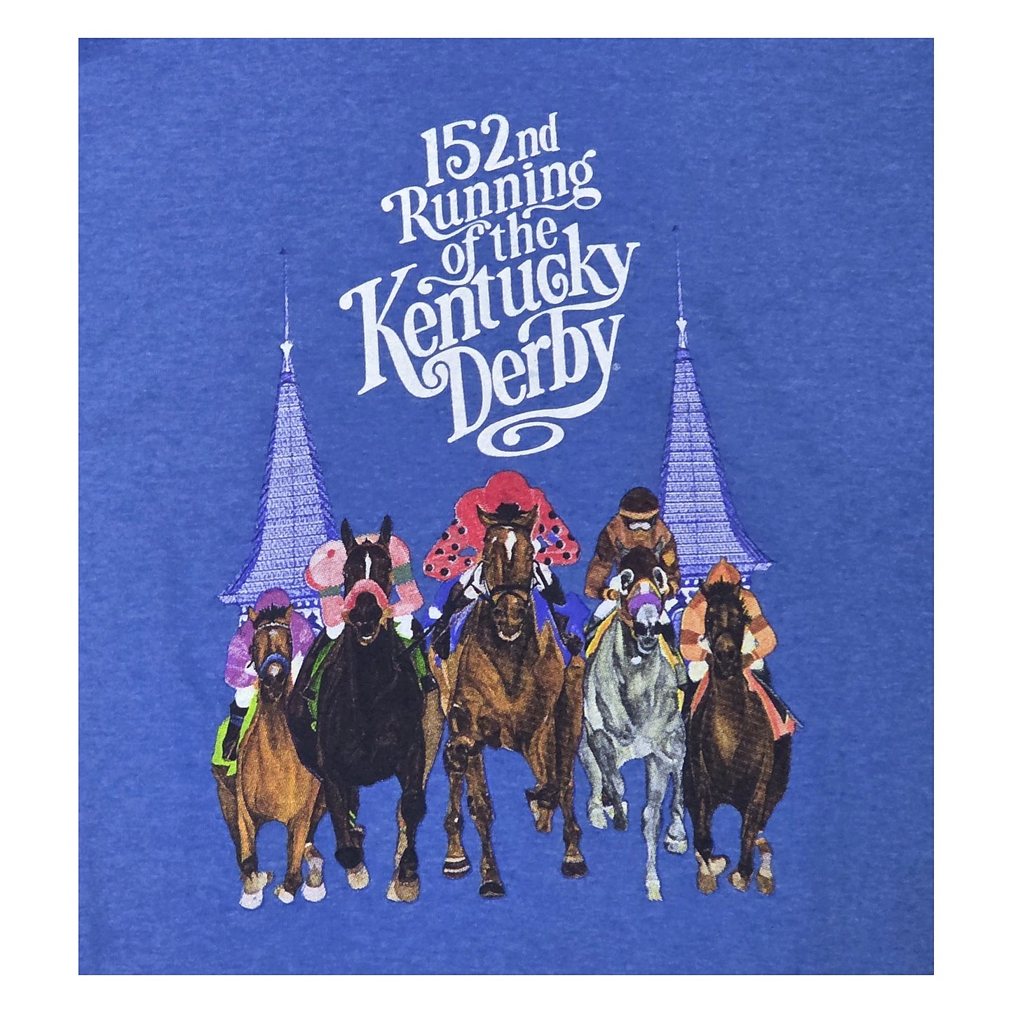 Kentucky Derby 152nd Running Horse Racing Graphic T-Shirt - Heather Blue