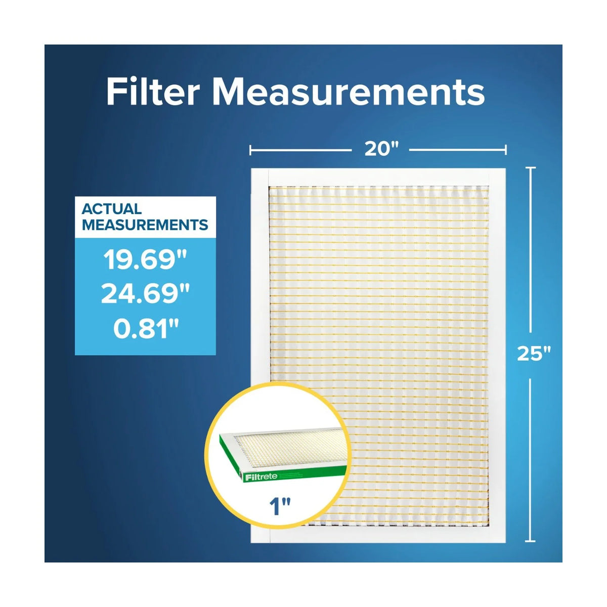 Filtrete 20x25x1 HVAC Furnace Air Filter, MPR 700 MERV 8, Dust, Pollen, and Pet Dander Reduction, 6 Pack