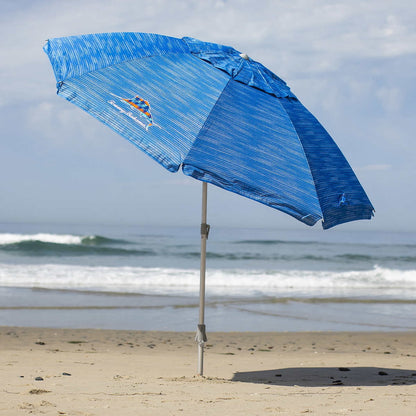 Tommy Bahama 8' Blue Beach Umbrella with UV Protection and Tilt Function