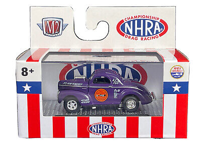 M2 Machines 2023 NHRA Series Purple 1941 Willys Coupe Gasser NHRA Drag Racing