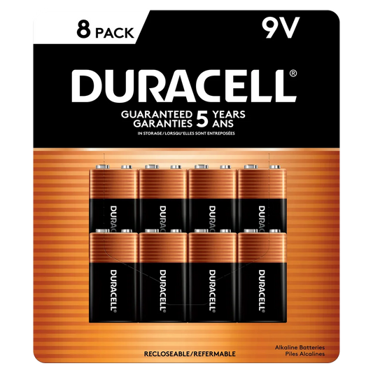 Duracell 9V Alkaline Batteries, 8-count