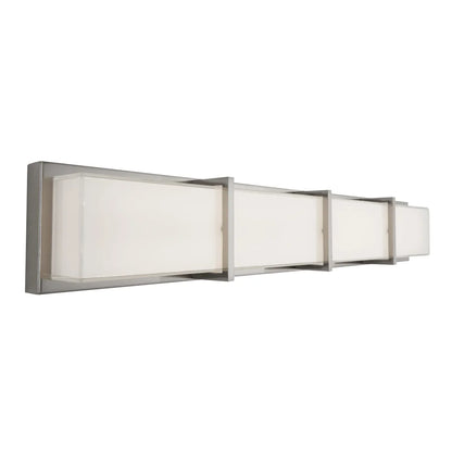 Subway 35 in. 4-Light Stainless Steel Modern Integrated LED Vanity Light Bar for Bathroom - Open Box