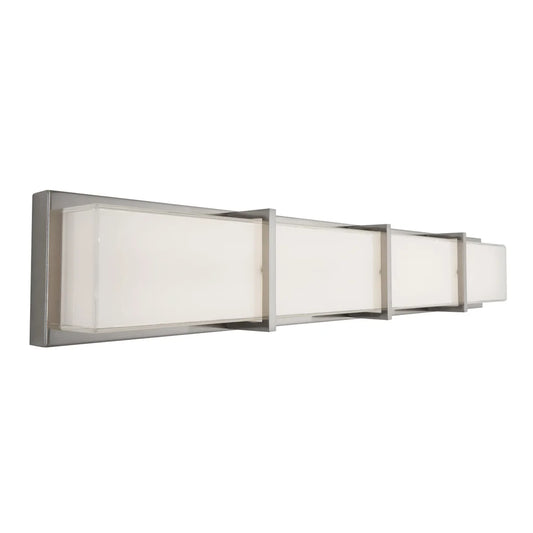 Subway 35 in. 4-Light Stainless Steel Modern Integrated LED Vanity Light Bar for Bathroom - Open Box