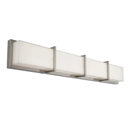 Subway 35 in. 4-Light Stainless Steel Modern Integrated LED Vanity Light Bar for Bathroom - Open Box