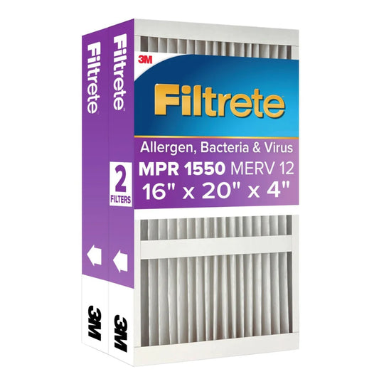 3M Filtrete MPR 1550 MERV 12 Ultra Allergen Air Filters - 2-Pack