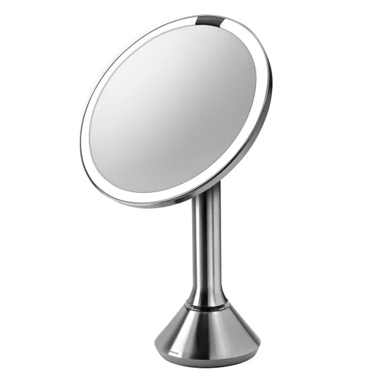 simplehuman 8” Round LED Sensor Mirror with 5x and 10x Magnification