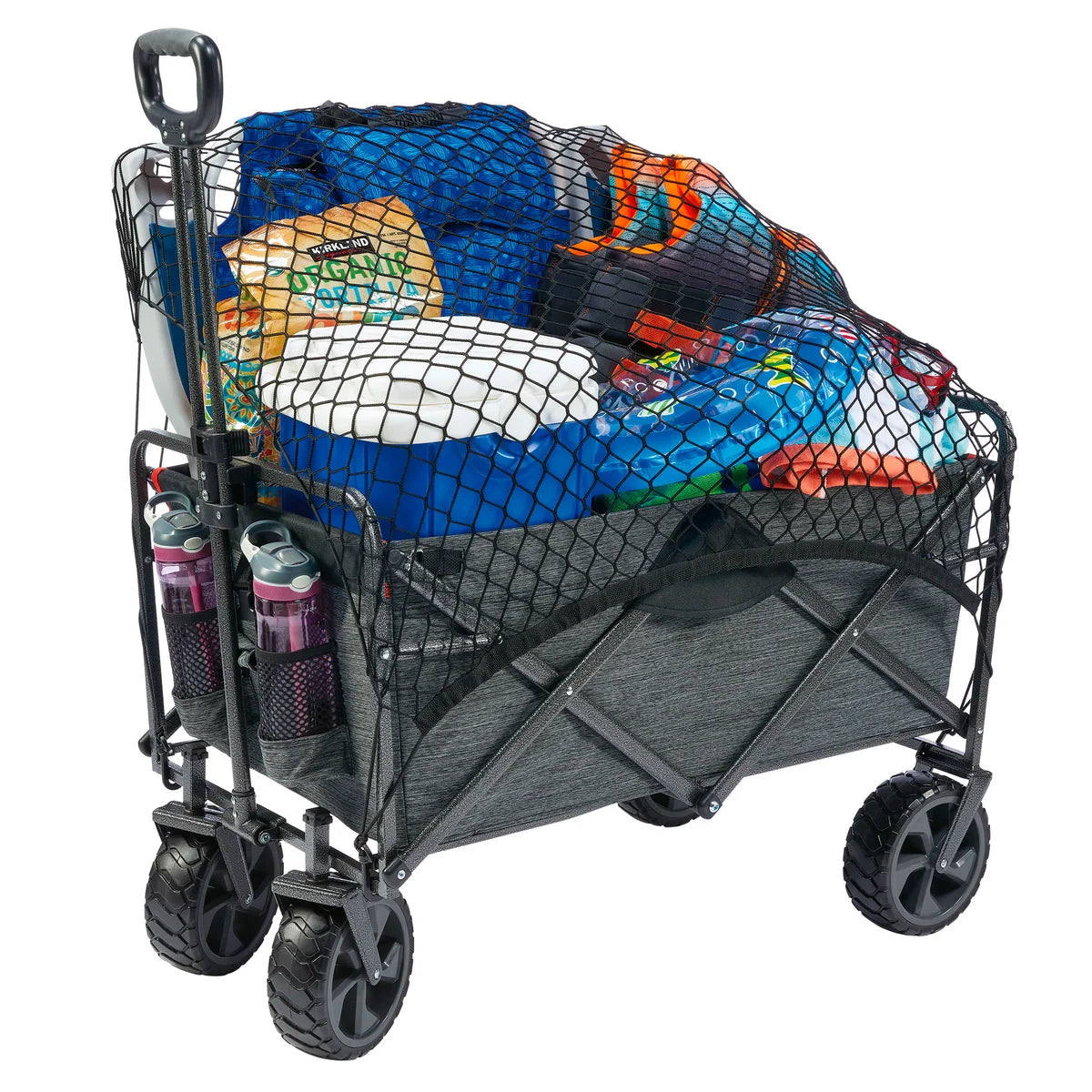 Mac Sports XL Folding Wagon with Cargo Net, Gray - Open Box