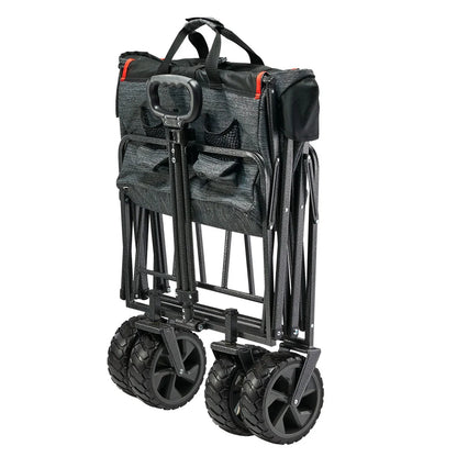 Mac Sports XL Folding Wagon with Cargo Net, Gray - Open Box