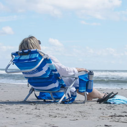 Tommy Bahama Backpack Beach Chair 2-Pack Blue Stripes