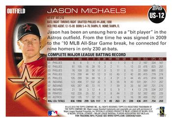 2010 Topps Update Jason Michaels US-12 Houston Astros