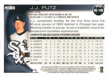 2010 Topps Update J.J. Putz US-148 Chicago White Sox