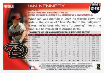 2010 Topps Update Ian Kennedy US-152 Arizona Diamondbacks