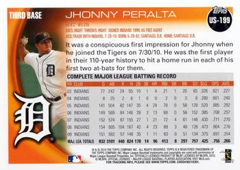 2010 Topps Update Jhonny Peralta US-199 Detroit Tigers
