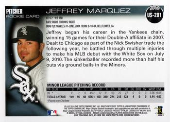 2010 Topps Update Jeffrey Marquez US-201 Chicago White Sox