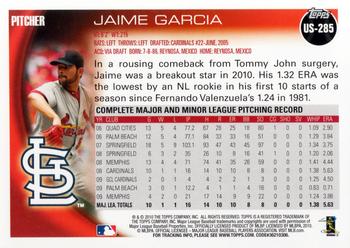 2010 Topps Update Jaime Garcia US-285 St. Louis Cardinals