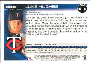 2010 Topps Update Luke Hughes RC US-109 Minnesota Twins