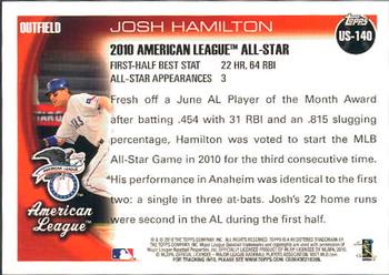 2010 Topps Update Josh Hamilton AS US-140 Texas Rangers