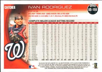 2010 Topps Update Ivan Rodriguez US-155 Washington Nationals
