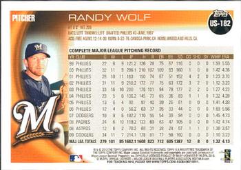 2010 Topps Update Randy Wolf US-182 Milwaukee Brewers