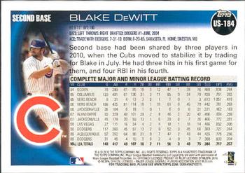 2010 Topps Update Blake DeWitt US-184 Chicago Cubs