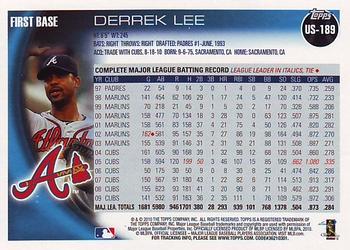 2010 Topps Update Derrek Lee US-189 Atlanta Braves