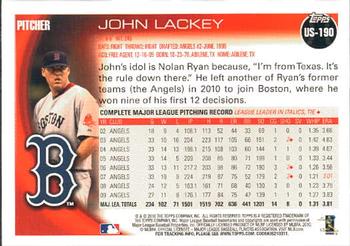 2010 Topps Update John Lackey US-190 Boston Red Sox