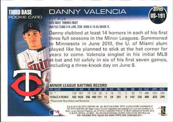 2010 Topps Update Danny Valencia RC US-191 Minnesota Twins
