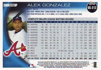 2010 Topps Update Alex Gonzalez US-213 Atlanta Braves