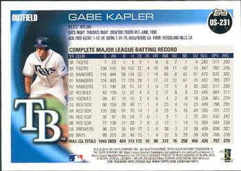 2010 Topps Update Gabe Kapler US-231 Tampa Bay Rays