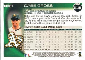 2010 Topps Update Gabe Gross US-239 Oakland Athletics
