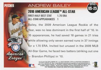 2010 Topps Update Andrew Bailey AS US-25 Oakland Athletics